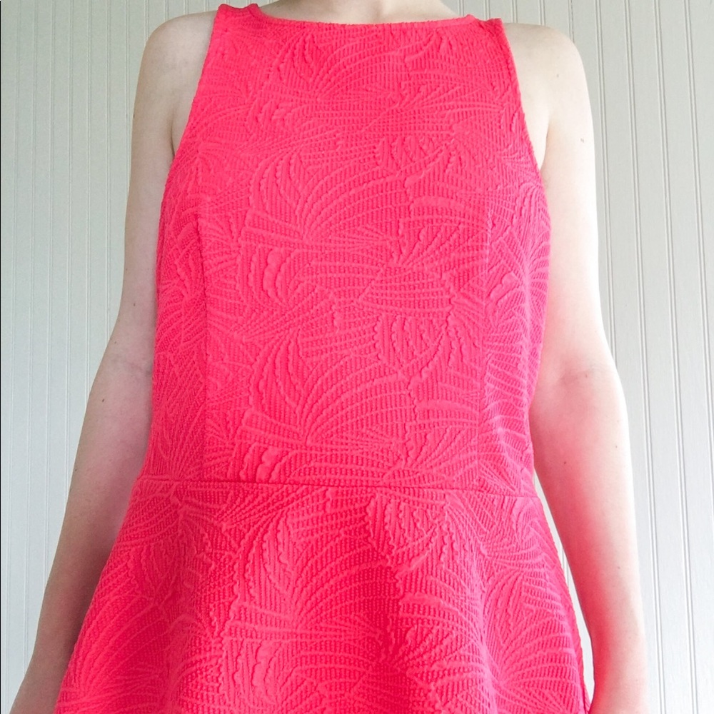 Express Hot Pink Flare Embroidered Tank Top S